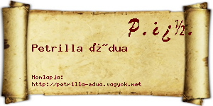 Petrilla Édua névjegykártya